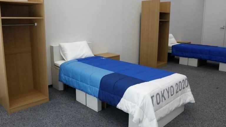 i letti in cartone a Tokyo olimpiadi